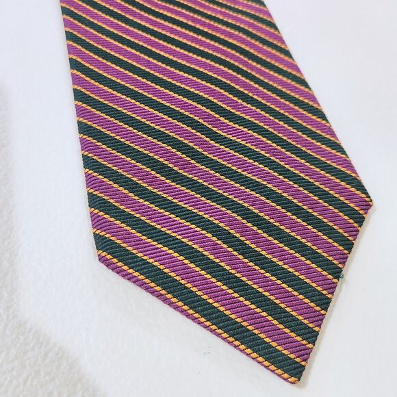 Brooks Brothers Makers Silk Multicolor Striped Neck Tie Business Professional - Picture 2 of 7